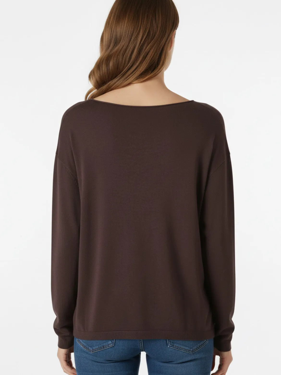 Solada Pullover donna oversize in maglia - moro