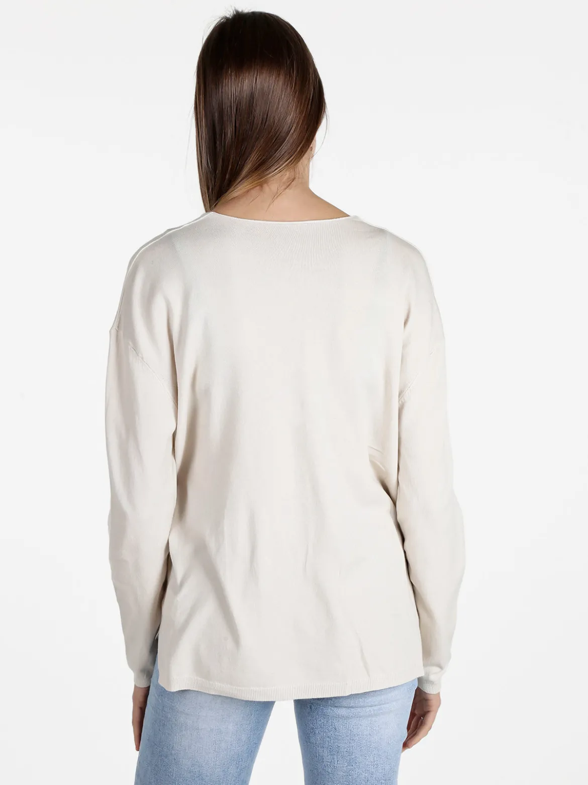 Solada Pullover donna oversize in maglia scollo V