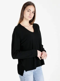 Solada Pullover donna oversize in maglia scollo V