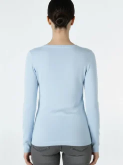 Solada Pullover girocollo da donna in maglia - azzurro