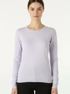 Solada Pullover girocollo da donna in maglia - viola