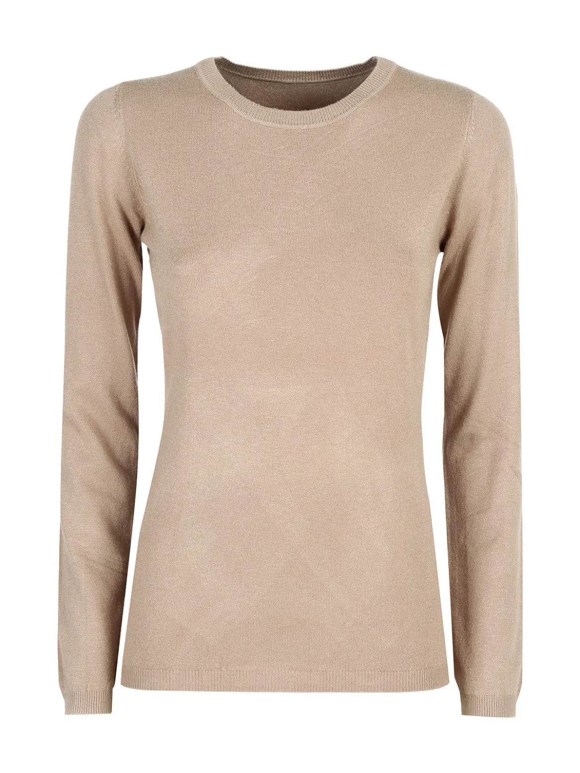 Solada Pullover girocollo donna in maglia - cammello