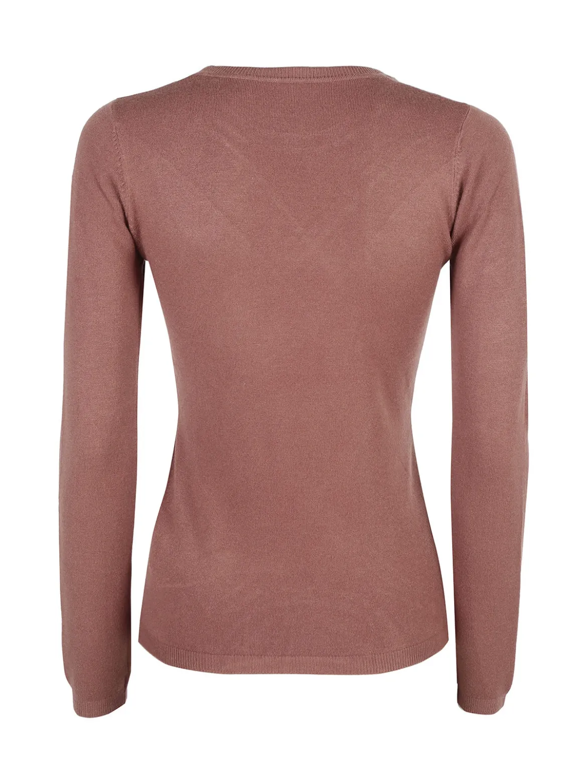 Solada Pullover girocollo donna in maglia - cuoio