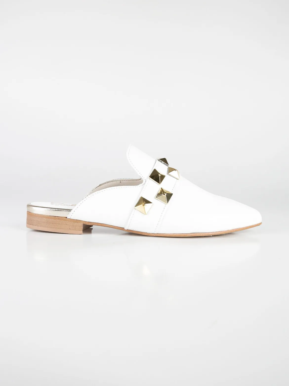 Solada Sabot in pelle donna con borchie