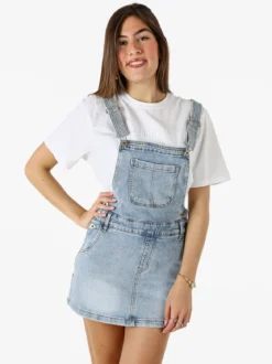 Solada Salopette donna in jeans con gonna - jeans