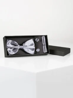 Solada Set 3 pezzi uomo con papillon gemelli e fazzoletto