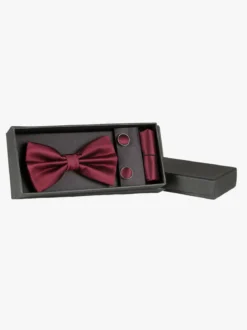 Solada Set 3 pezzi uomo con papillon gemelli e fazzoletto