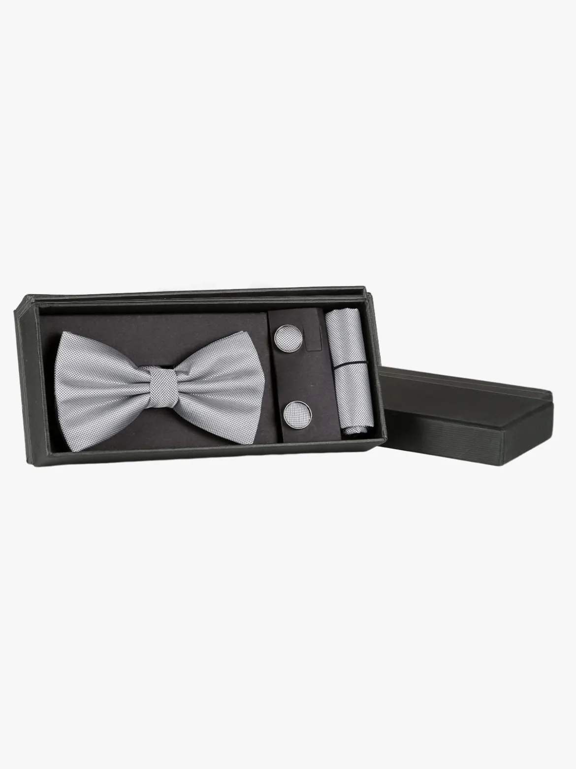 Solada Set 3 pezzi uomo con papillon gemelli e fazzoletto
