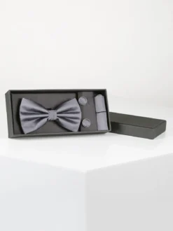 Solada Set 3 pezzi uomo con papillon gemelli e fazzoletto