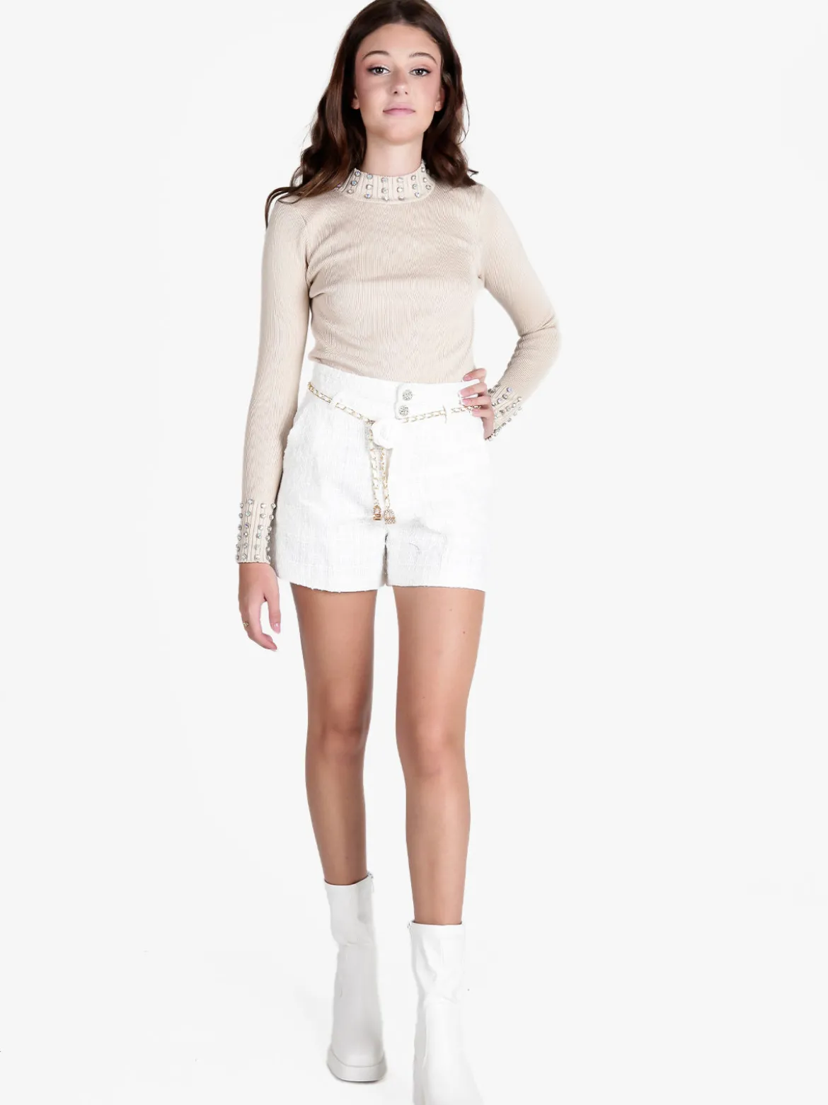 Solada Shorts donna a vita alta con lurex