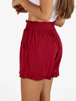 Solada Shorts donna a vita alta in cotone