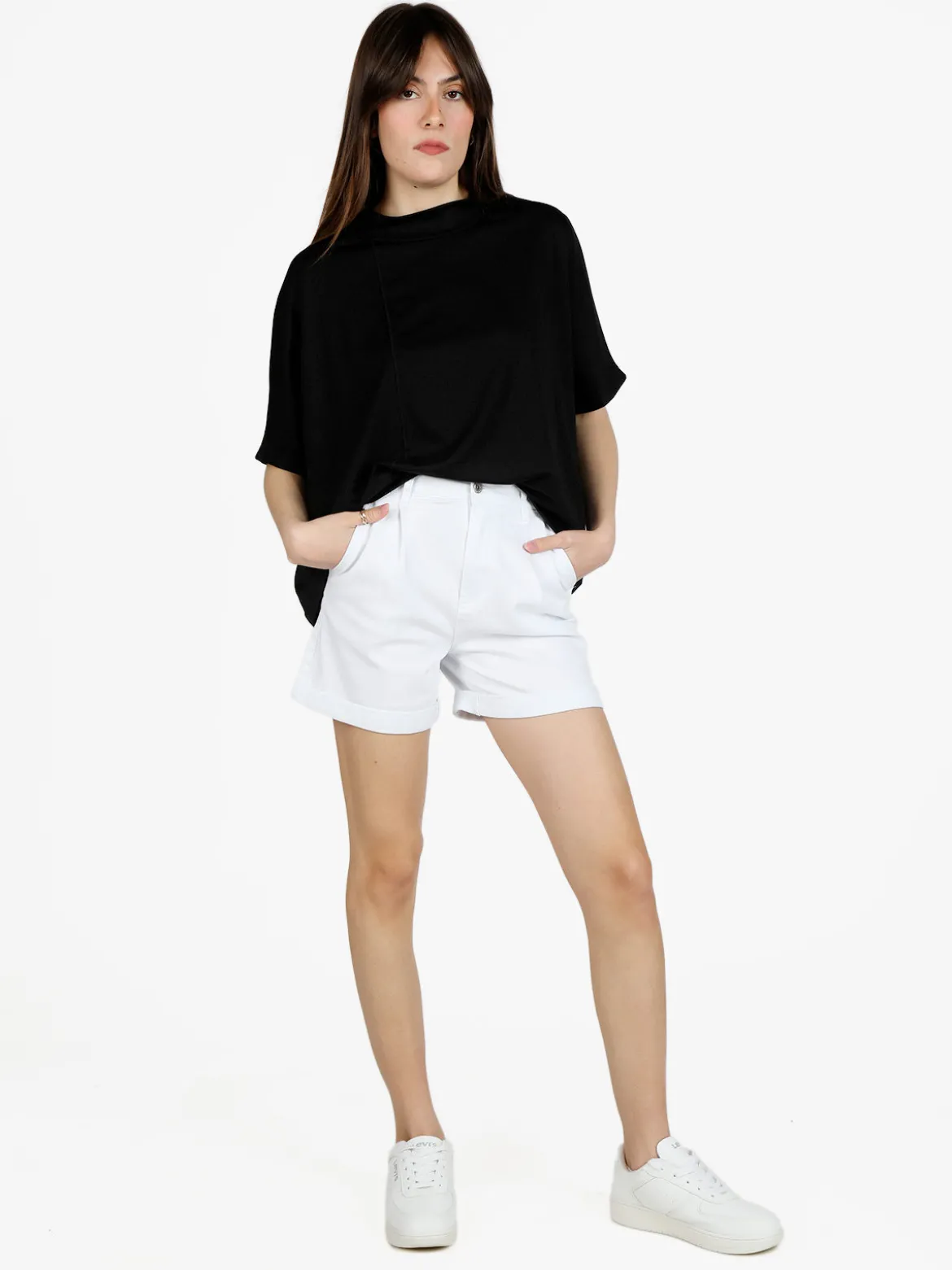 Solada Shorts donna a vita alta in cotone