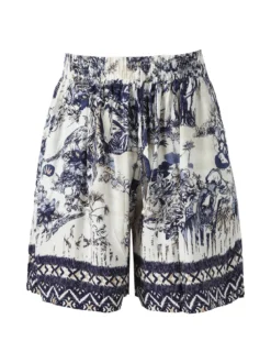 Solada Shorts donna con stampe - blu scuro