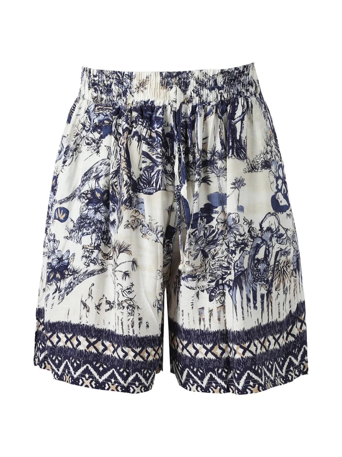 Solada Shorts donna con stampe - blu scuro