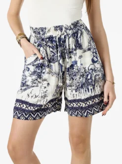 Solada Shorts donna con stampe - blu scuro