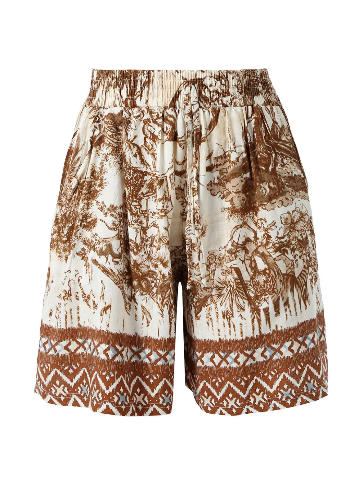 Solada Shorts donna con stampe - marrone