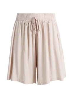 Solada Shorts donna in cotone a gamba larga - beige