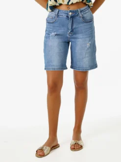 Solada Shorts donna in jeans con strappi - jeans