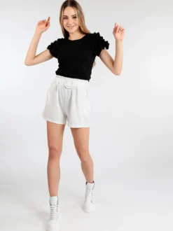 Solada Shorts donna vita alta con cintura