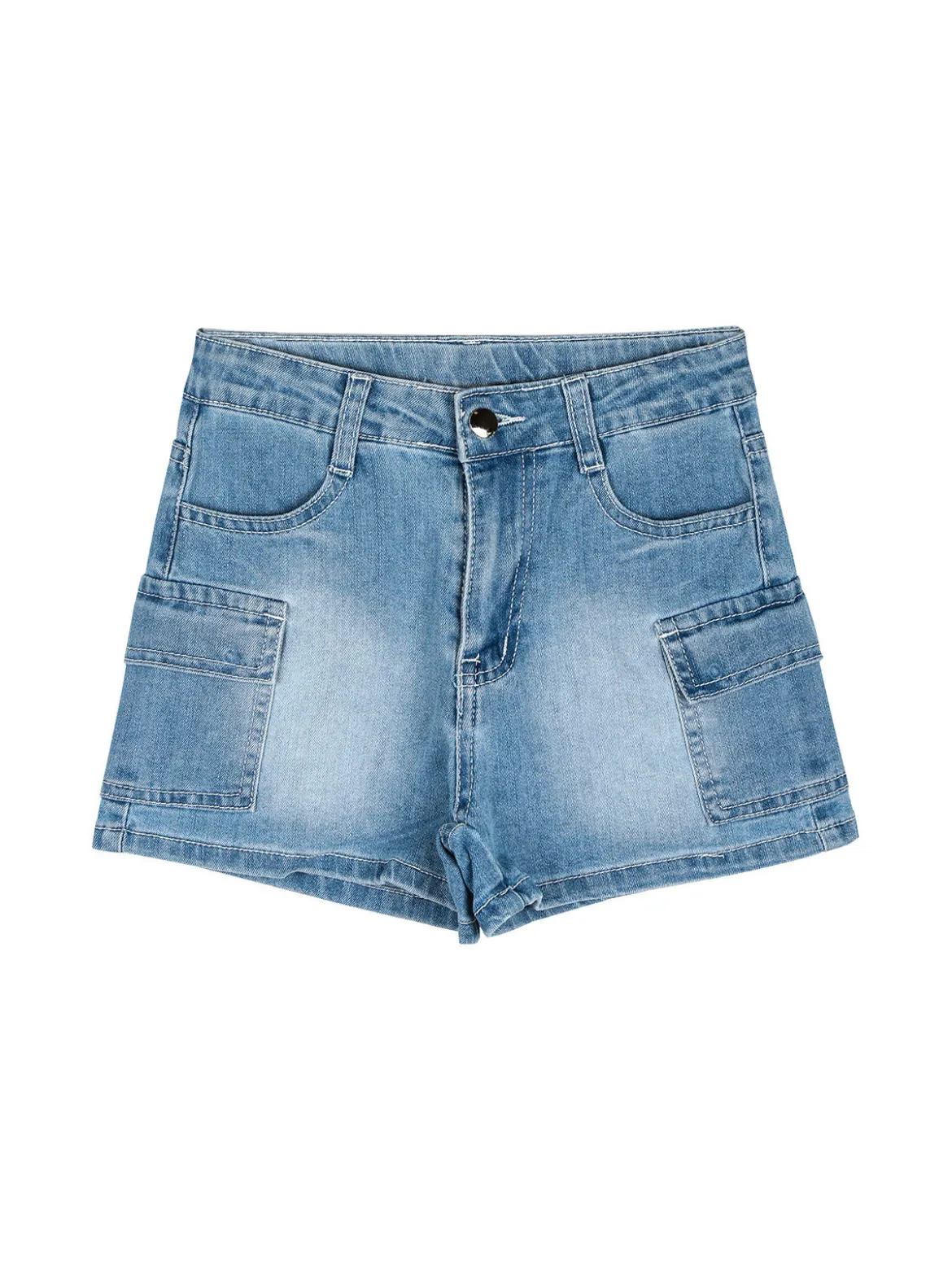 Solada Shorts in jeans da bambina con tasconi laterali