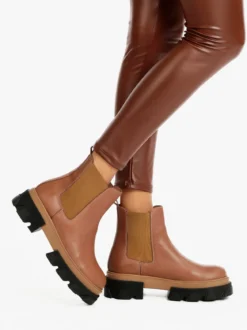 Solada Stivaletti modello chelsea in pelle da donna