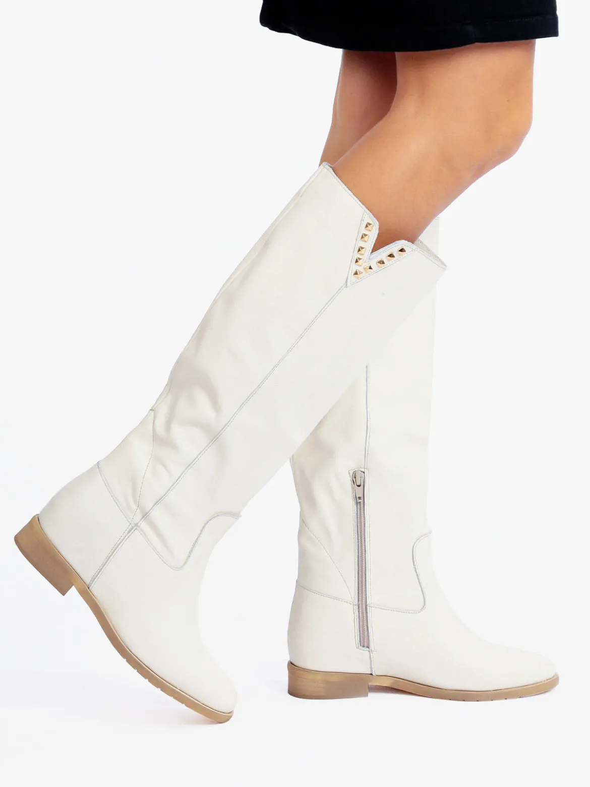 Solada Stivali in pelle donna con borchie
