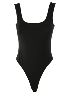 Solada Top body donna senza maniche sgambato - nero