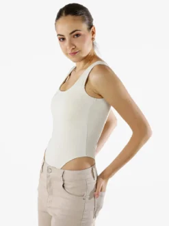 Solada Top body donna senza maniche sgambato - panna