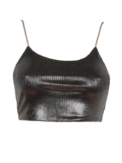 Solada Top corto donna con lurex