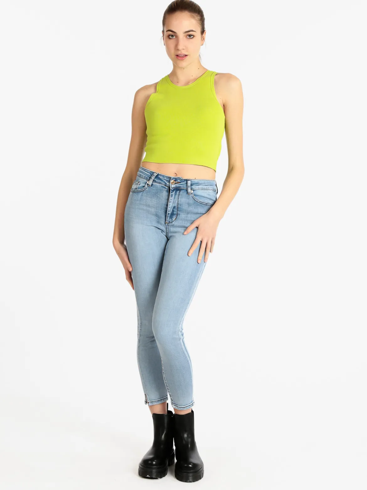 Solada Top cropped donna in maglia
