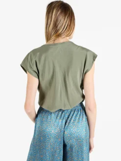 Solada Top da donna con scollo a cascata