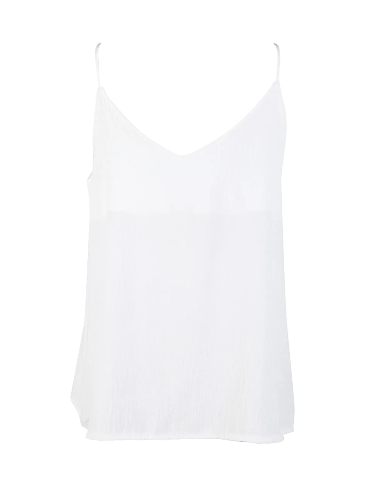 Solada Top donna con spalline sottili e scollo V - bianco