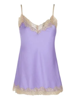 Solada Top donna effetto raso con pizzo