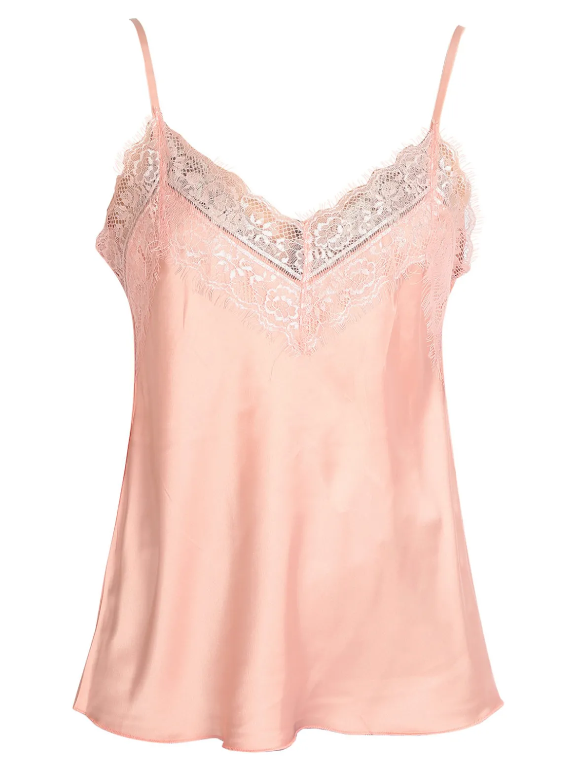 Solada Top donna effetto raso con pizzo