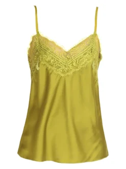 Solada Top donna effetto raso con pizzo