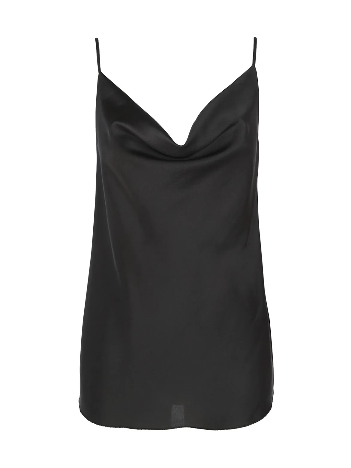 Solada Top donna effetto raso con scollo a cascata