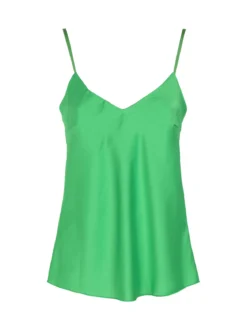 Solada Top donna effetto raso con scollo a V
