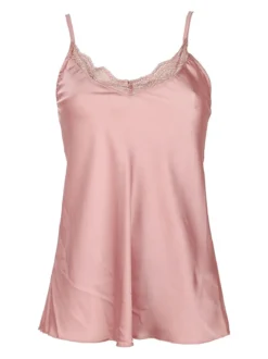 Solada Top donna effetto seta con pizzo
