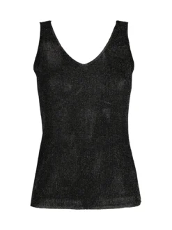 Solada Top donna in lurex a costine
