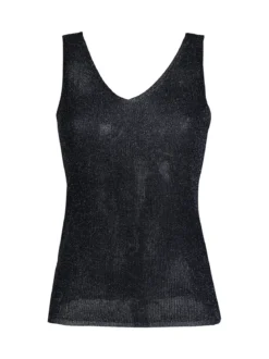 Solada Top donna in lurex a costine