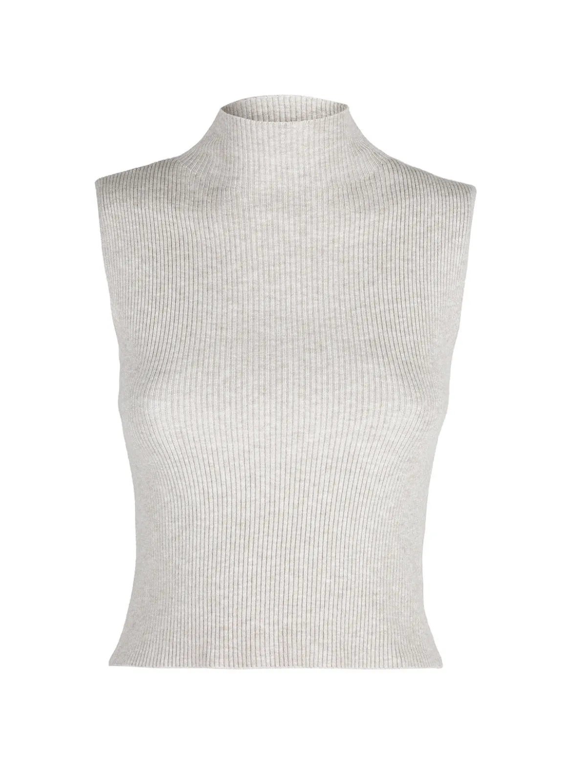 Solada Top donna in maglia a costine con collo a lupetto