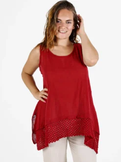 Solada Top donna oversize in cotone