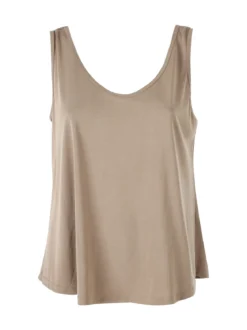 Solada Top donna oversize in viscosa - taupe