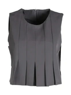 Solada Top donna smanicato con zip sulla schiena