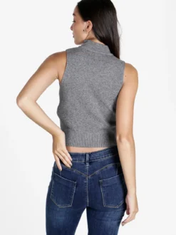 Solada Top donna smanicato in maglia