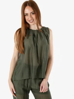 Solada Top donna smanicato - militare