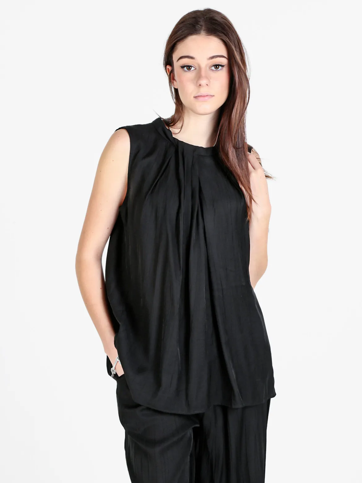 Solada Top donna smanicato oversize