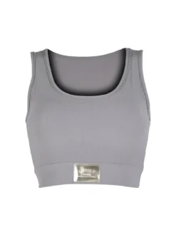 Solada Top donna sportivo a costine con coppe imbottite