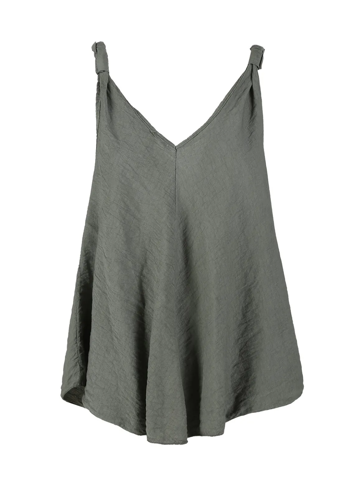 Solada Top donna svasato con scollo a V - militare