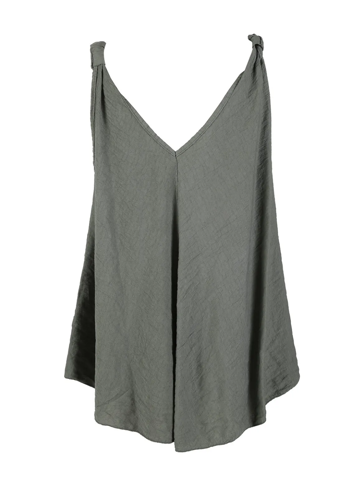 Solada Top donna svasato con scollo a V - militare